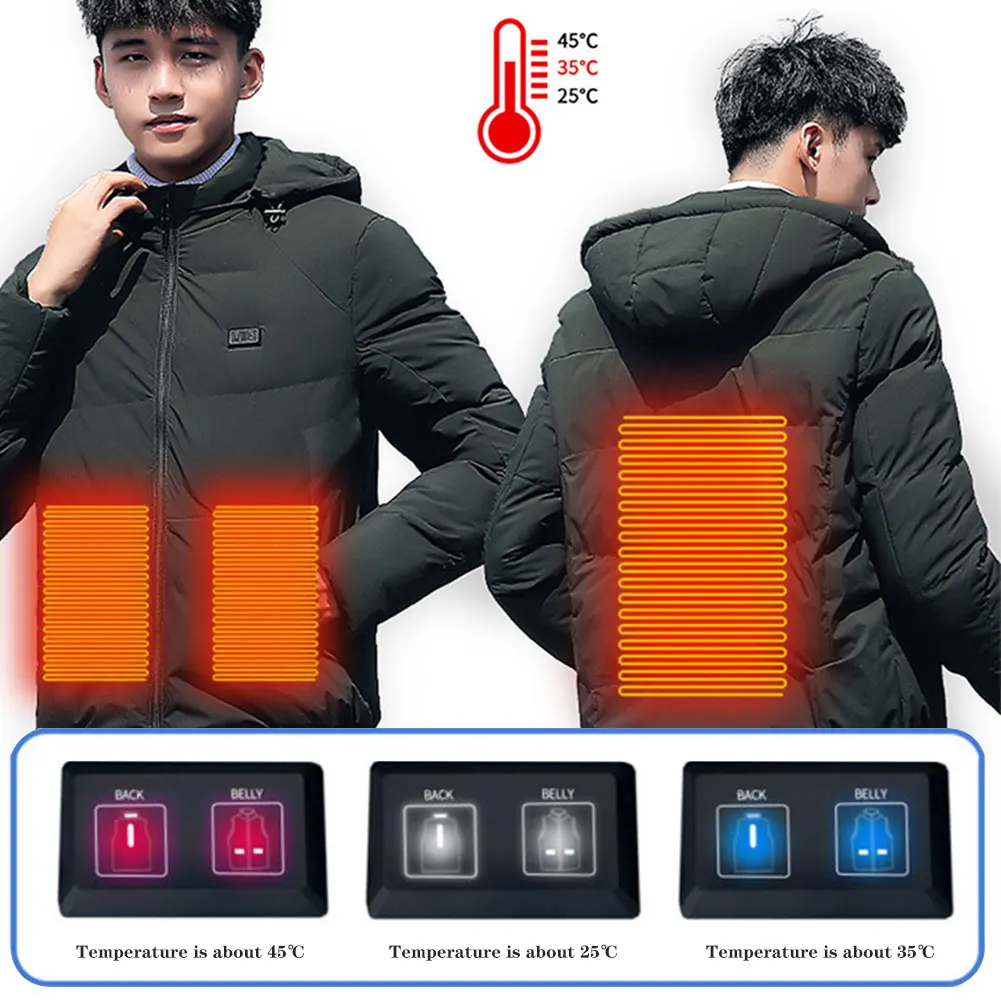 Куртки с подогревом для мужчин и женщин куртка электрическим куртки капюшоном USB
