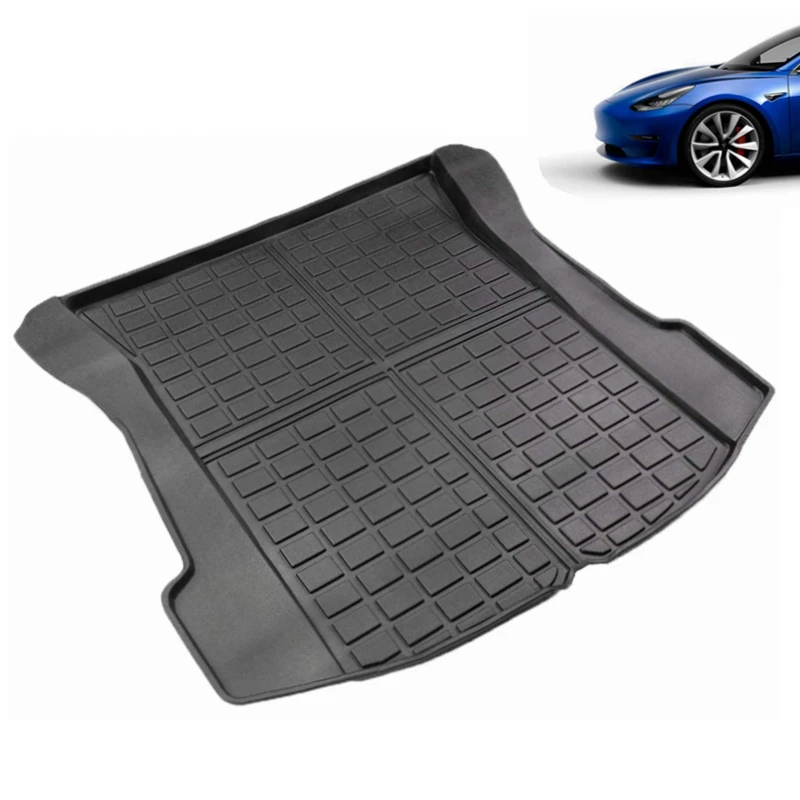 

New 3D TPE Car Rear Trunk Mat For Tesla Model 3 2017-2021 Waterproof Protective Cargo Liner Trunk Tray Floor Mat Accessories
