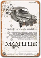 1959 morris 1000 automobile car metal tin sign sisoso vintage plaques poster garage bar retro wall decor 8x12 inch