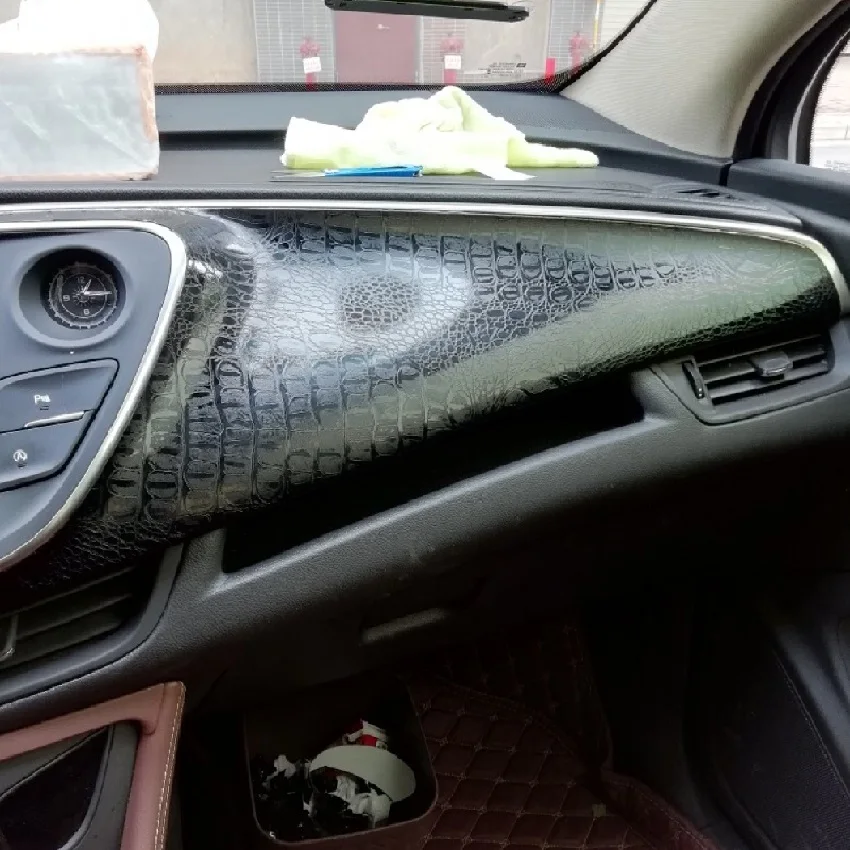 Пленка из крокодиловой кожи с узором для кузова автомобиля крутая Черная