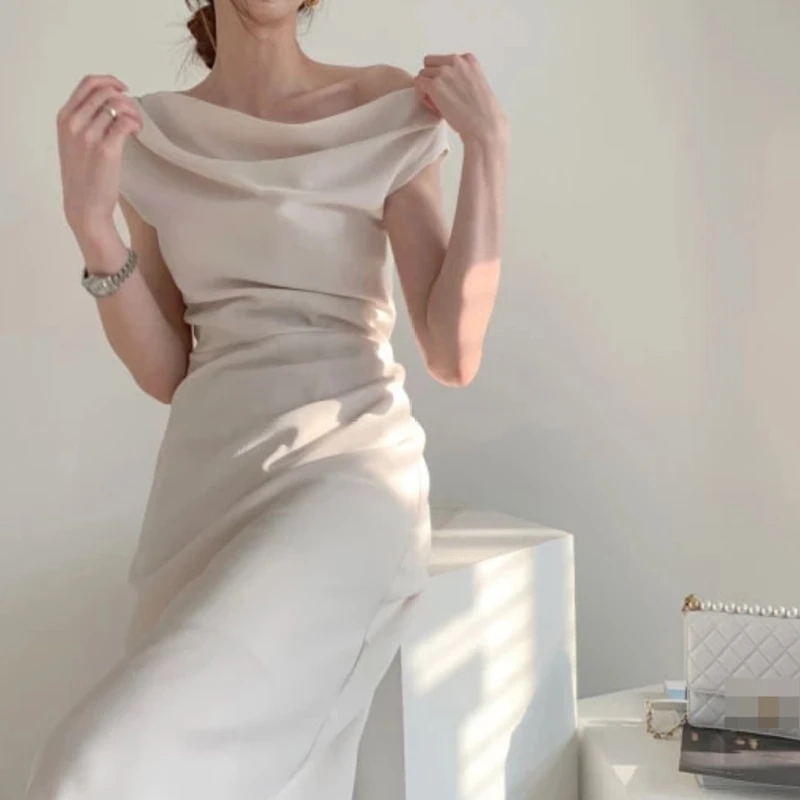

Chic Summer Women Solid Color Elegant Vestidos Business Party Bodycon Work Office Female Dress