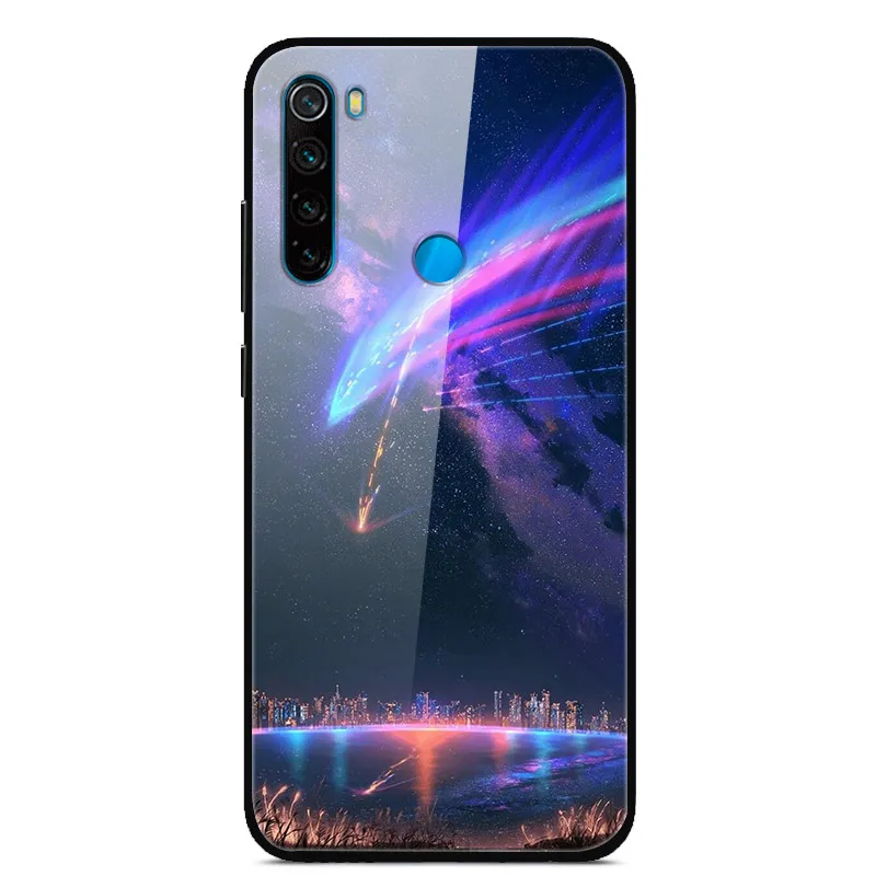 Для Xiaomi Redmi Note 8 чехол из закаленного стекла с печатным жестким чехлом для Xiaomi Redmi Note 8 Note8 чехол для Redmi Note 8 Pro Бампер - Цвет: 22