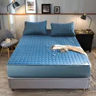 Стеганый наматрасник из дышащей шерсти, натяжная простыня с регулируемым эластичным поясом, уютная Антибактериальная кровать