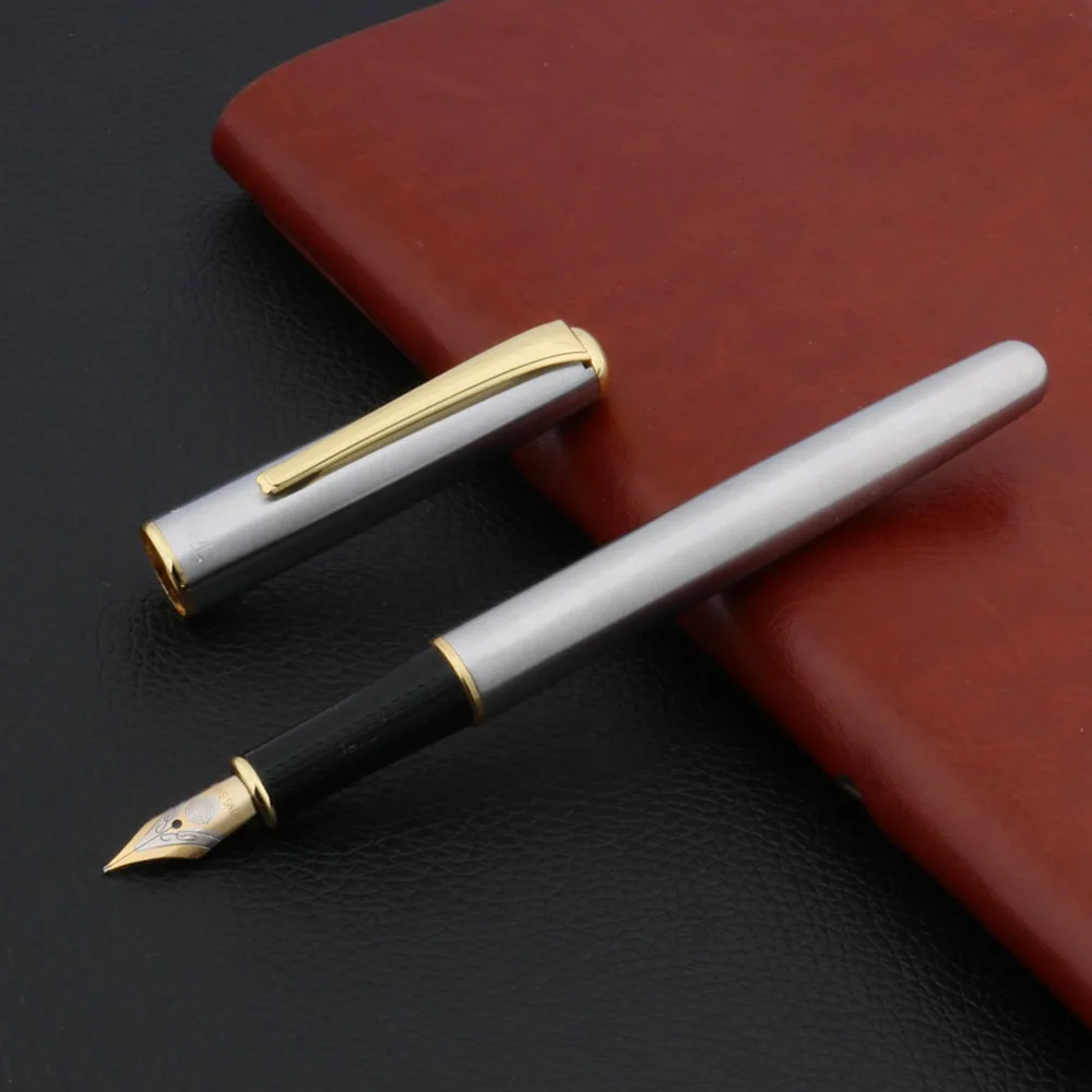 Классическая золотая ручка из нержавеющей стали для офиса|Перьевые ручки| |