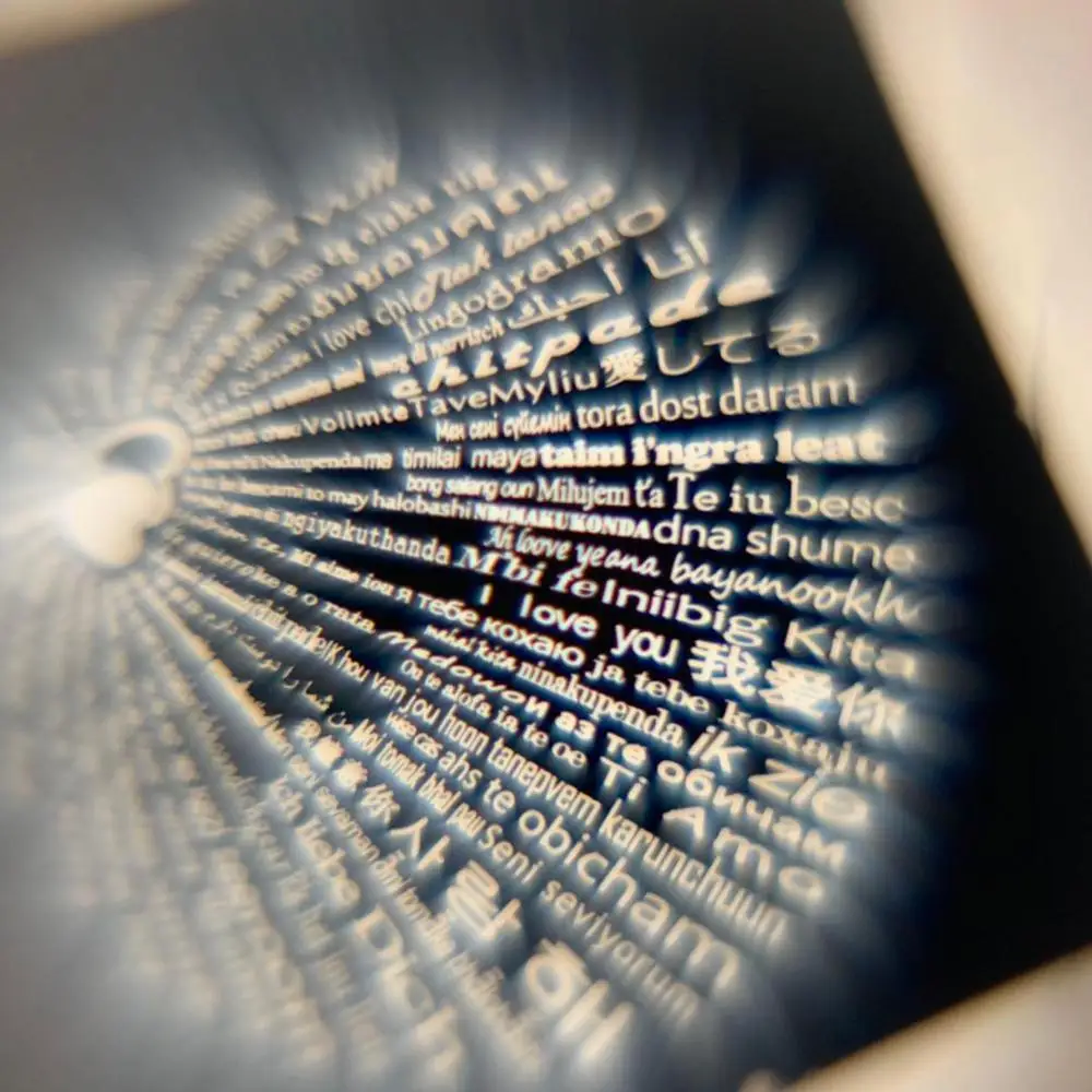 Рождественский подарок на день Святого Валентина 100 языков говорит что я люблю