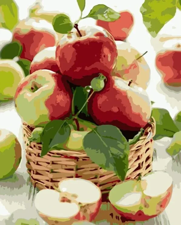 GATYZTORY DIY живопись по номерам Яблоко Фрукты ручная роспись Картина маслом