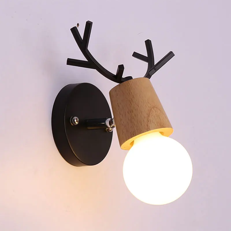 Креативный настенный светильник в виде лося прикроватный для спальни прихожей