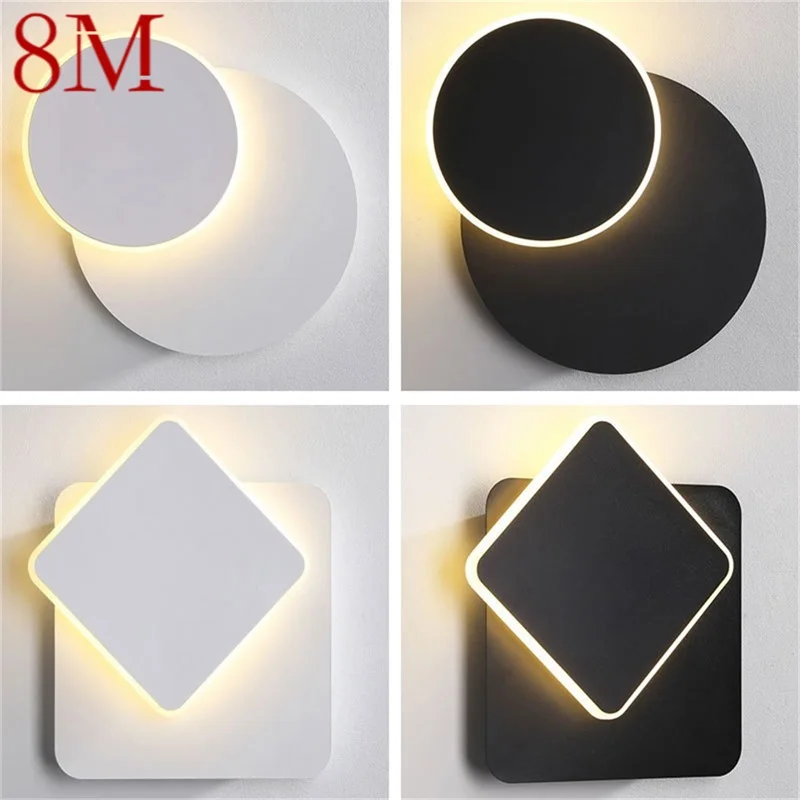 

8M Modern Wall Light Fixture Rotating Bedside LED Wall Lamp Creative Decorative For Home Bedroom Living Room Dining Room