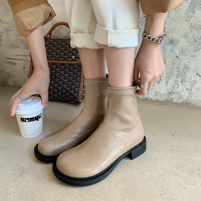 Lloprost ke 2020 женские ботинки на резинке Зимние ботильоны для женщин на  массивном каблуке на платформе женские популярные ботинки челси обувь для  женщин | AliExpress