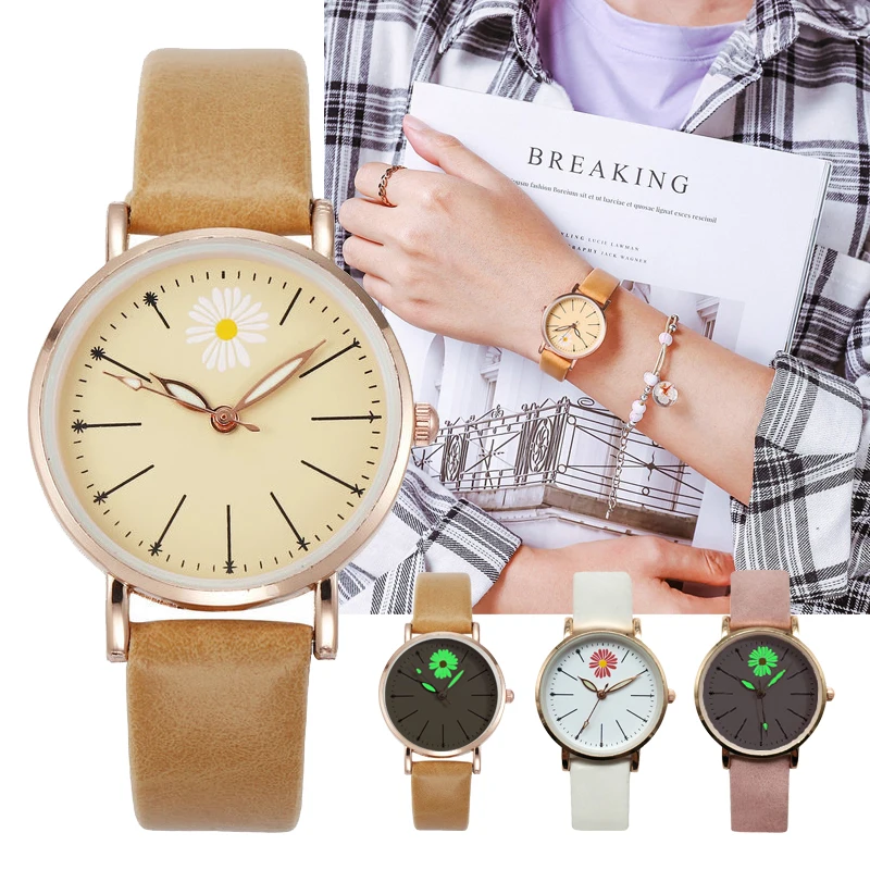 

Женские кварцевые часы на кожаном ремешке, простые повседневные наручные часы с маленьким циферблатом, 2022