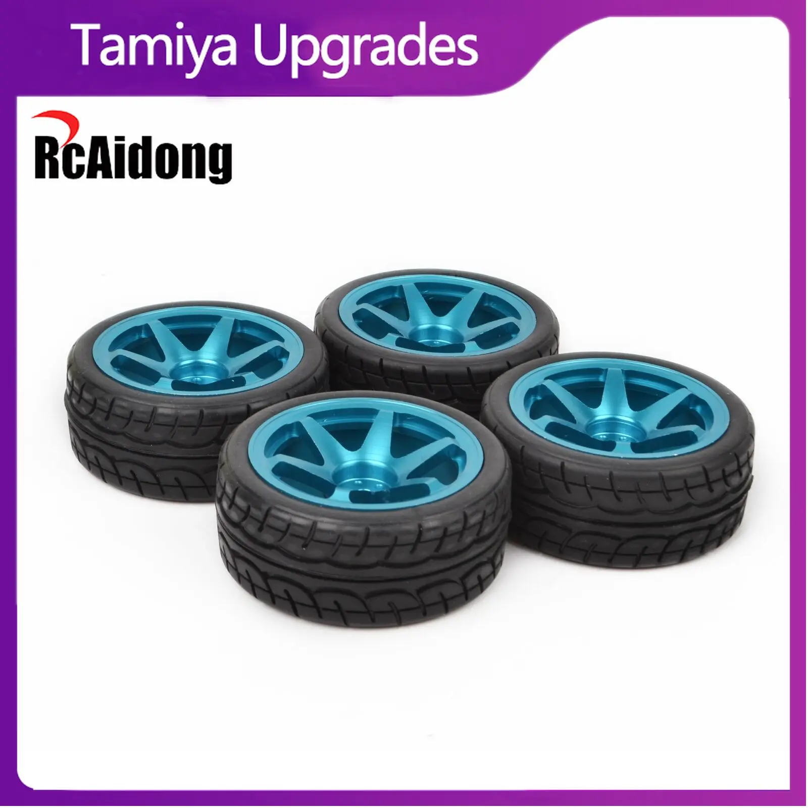 

1/10 Racing Tyre Aluminum Wheels Tires Hub for Redcat HPI HSP Tamiya TT01 TT02 RC on Road Drift Car Upgrade Parts