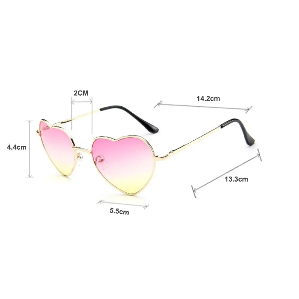 Женские солнцезащитные очки в форме сердца металлическая оправа HD градиентные