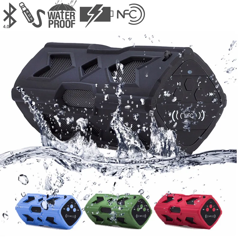 Беспроводной Bluetooth динамик NFC Портативная колонка водонепроницаемый бас стерео