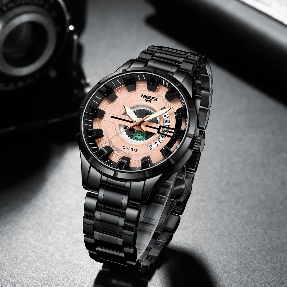 

NIBOSI Fashion Mens Watches Top Brand Luxury Quartz Clock Watch Men Casual Steel Waterproof Sport Watch Relogio Masculino