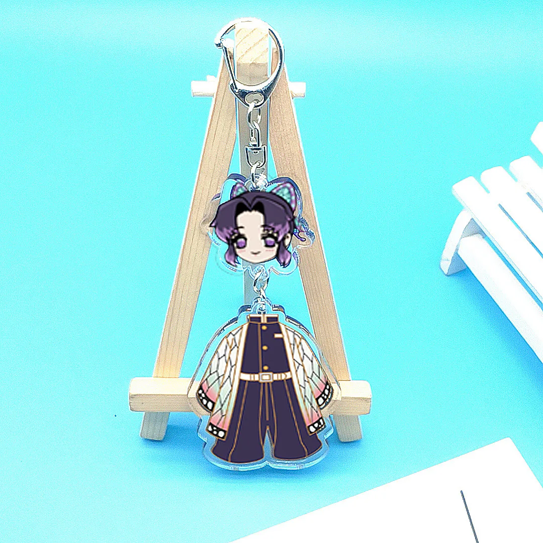

Demon Slayer Acrylic Keychain Ghost Extinguishing Pendant Keyring Door Charcoal Zhi Lang You Beans Around The Gift Bag Keychains