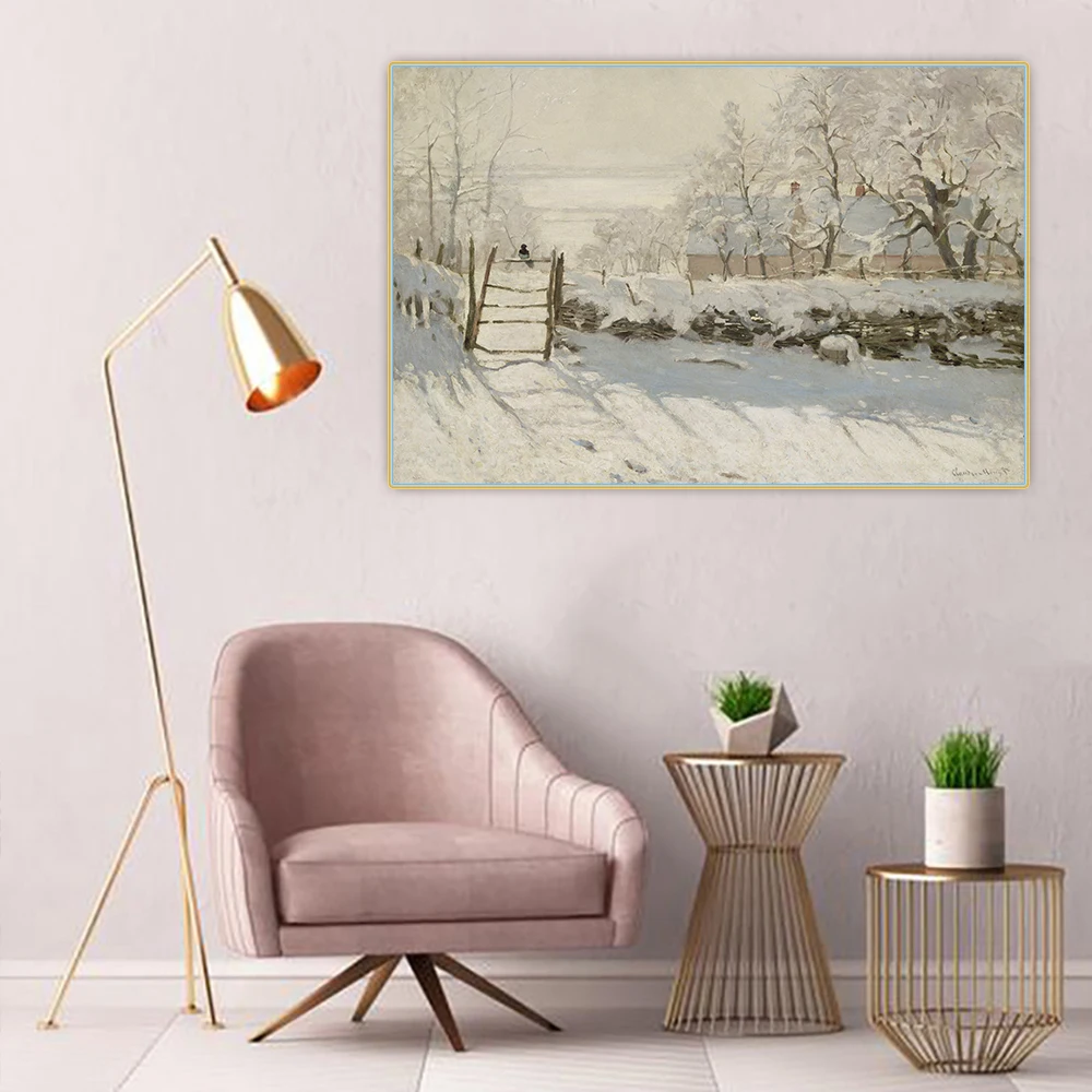 Цитон Клода монета magthe Magpie 1869 Canvas Холст Картина маслом художественное оформление