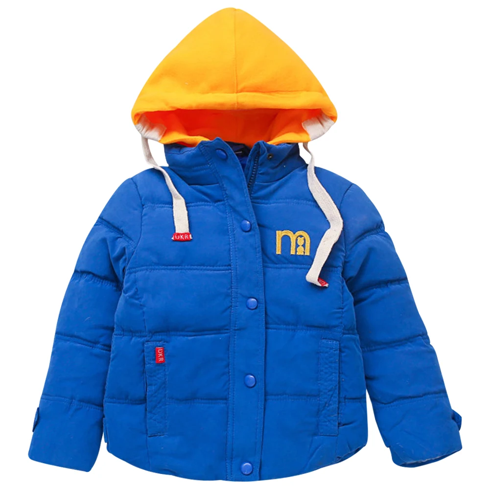 

Kids Windproof Outerwear Thicken Coats Boys White Duck Down Jackets Girls Solid Clothes with Detachable Hat Casual Winter Tops