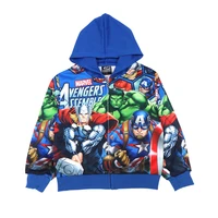 disney 2021 new spring autumn boy jacket avengers cotton childrens clothing hooded kids coat baby outing clothes super hero