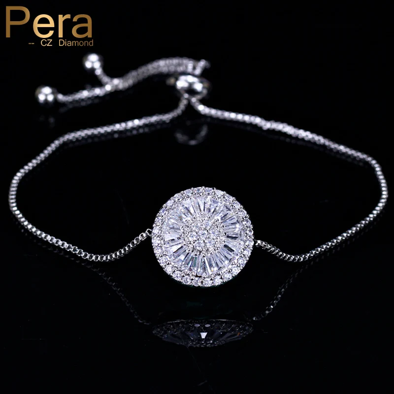 Модные теннисные звенья цепи Pera регулируемые браслеты женская бижутерия из