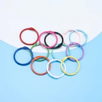 10pcslot colorful spray paint key rings fashionable round split key chains connection rings for diy jewelry making accessories