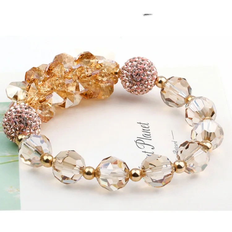 

Hot Crystal Bracelet Female Korean version fashion hundred bracelet multi-layer hand string jewelry accessories Wholesale