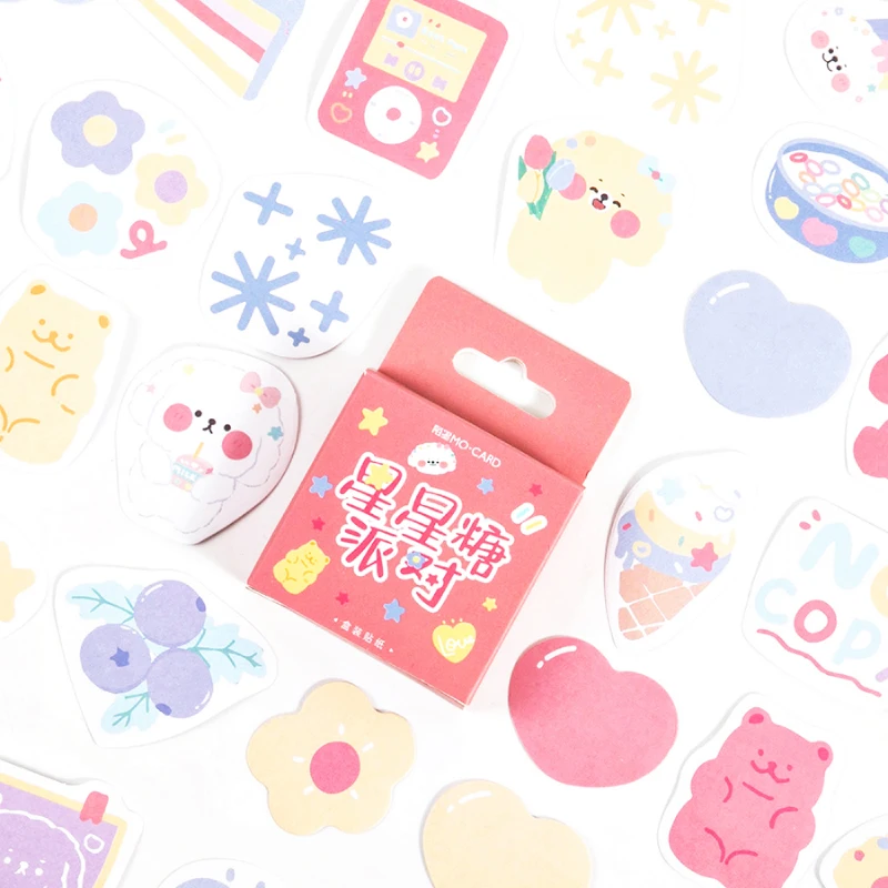 

45pcs/box Star candy diy Sticker diary birthday card decoration stickers office stationery School Supply