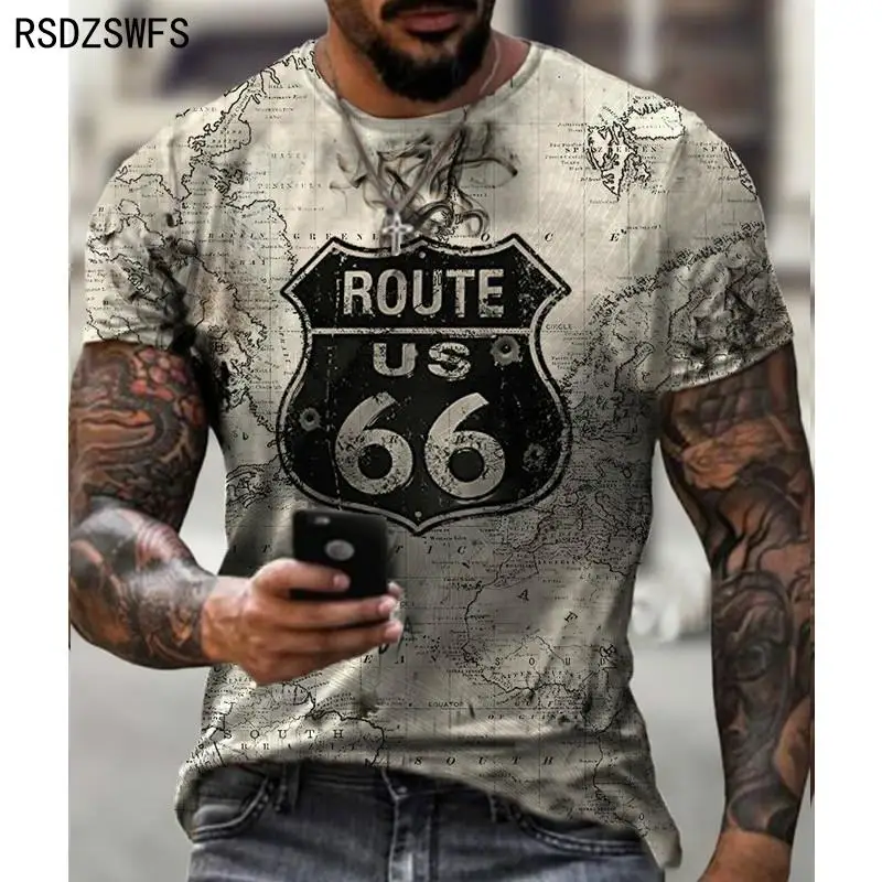Футболка мужская с коротким рукавом и принтом размеры до 5XL | Мужская одежда