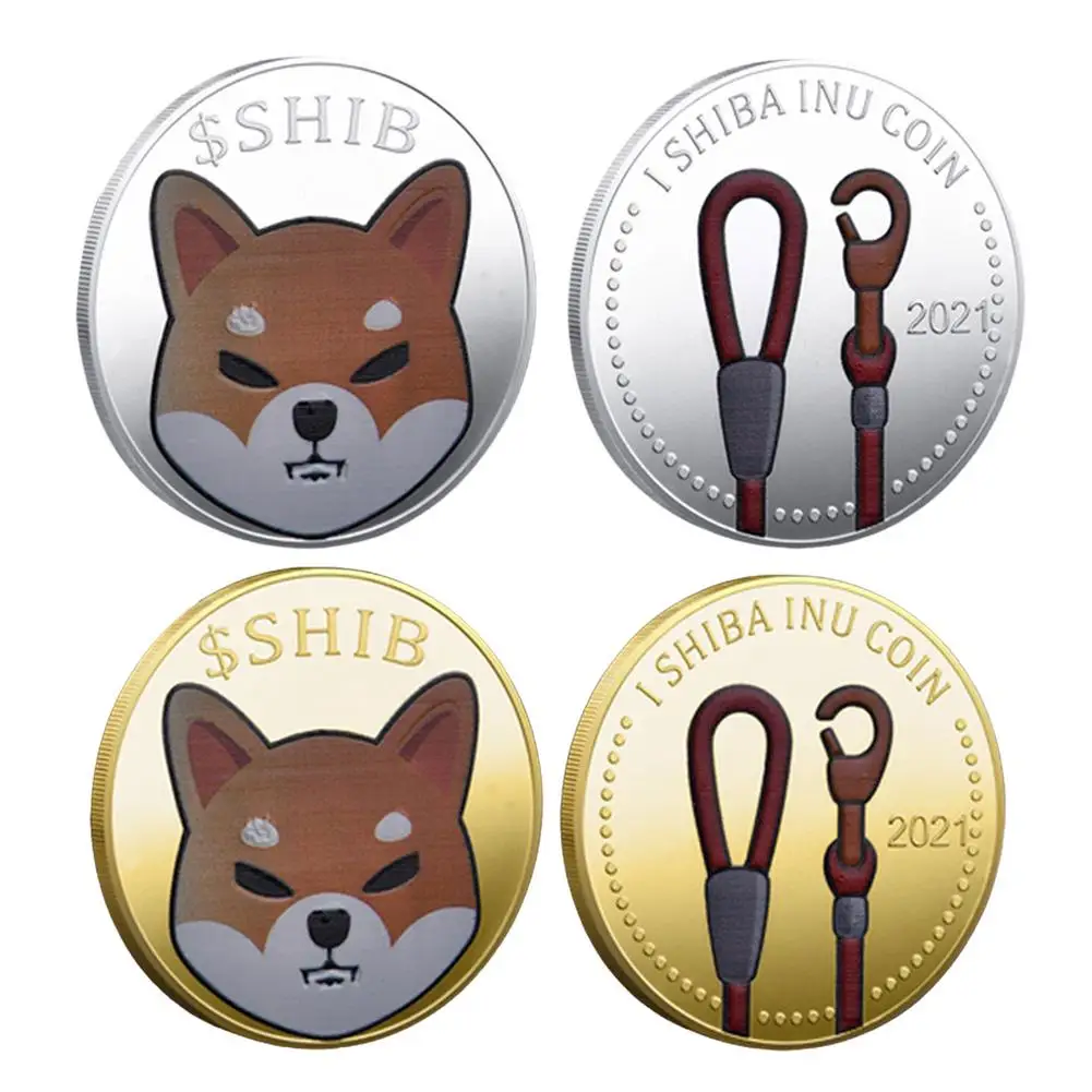 

SHIB Inu монета-цветная печать физическая Shib монета-SHIB собака памятная монета-Dogecoin SHIB монета-защитный коллекционный подарок