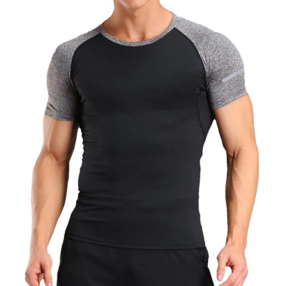 Футболка мужская для бега быстросохнущая дышащая Спортивная ходьбы фитнеса