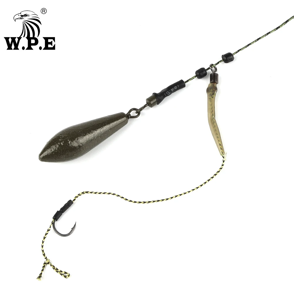 W.P.E 1 шт. Рыболовная Снасть для ловли карпа волосы 30 г/40 г/50 г/60 г/70 г Европейский