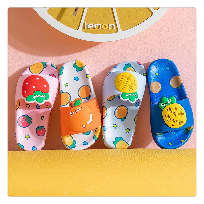 

Новый стиль, всесезонные шлепанцы для девочек и мальчиков, детские мини-тапочки для пляжа, обувь для бассейна, домашняя обувь из ПВХ для дете...