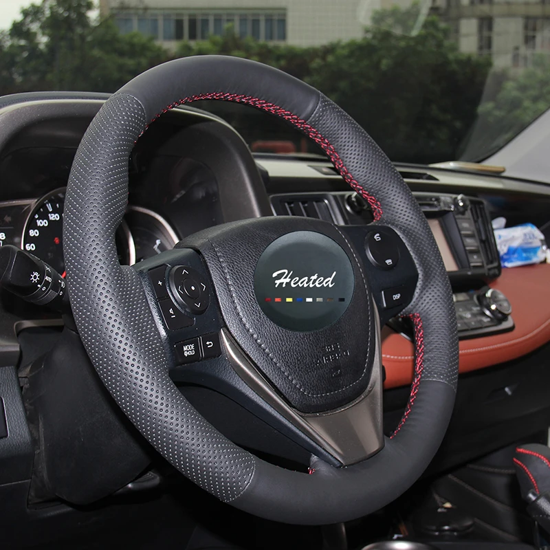 Чехол на руль для Toyota RAV4 2013 2017 Corolla 2014 Auris 2016 Scion braid|steering wheel cover|wheel coveron the steering |