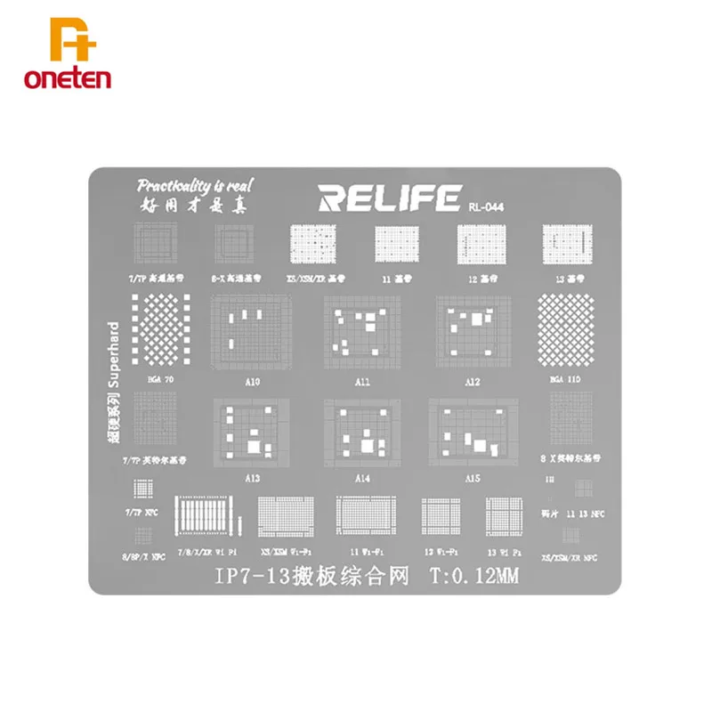 

Трафареты для ремонта материнской платы RELIFE RL-044 series для iPhone 13 13Mini 13Pro 13ProMax, инструменты для ремонта телефонов