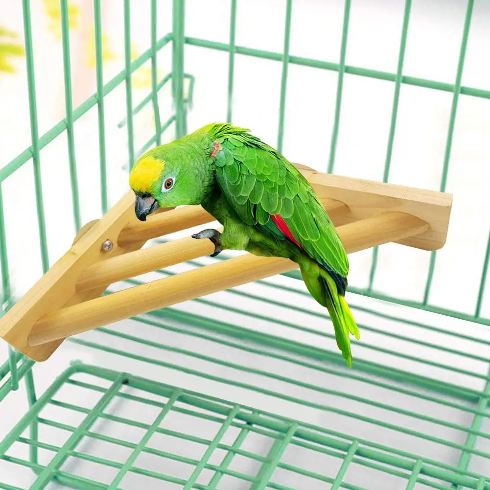 Деревянная жердочка для птицы подставка игрушек угловая полка кованая платформа