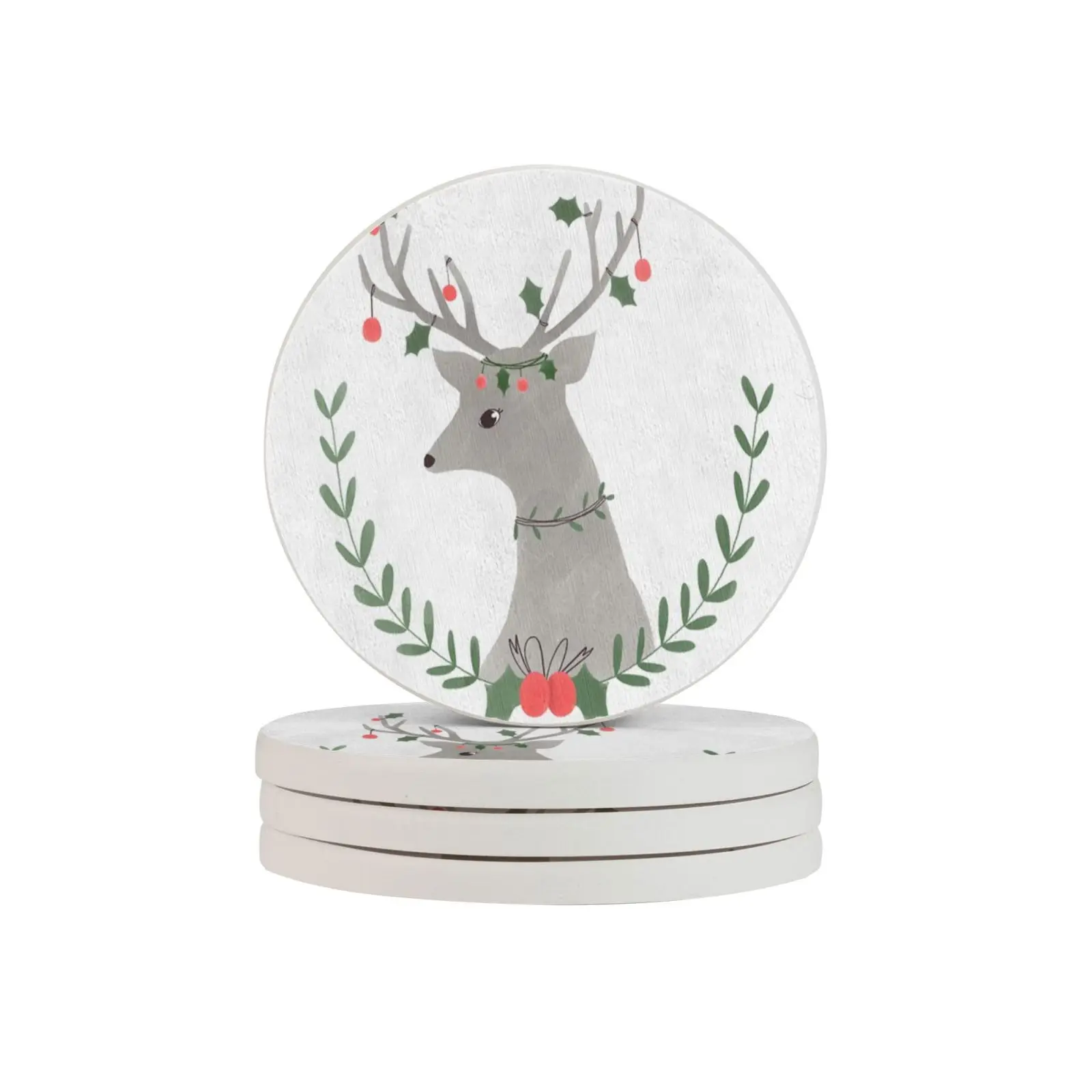 

Nordic Style Set of 4 Kitchen Accessories Diatom Mud Table Art Drink Coaster Stand for Dishes Mats Pads Coasters Decoration Bar