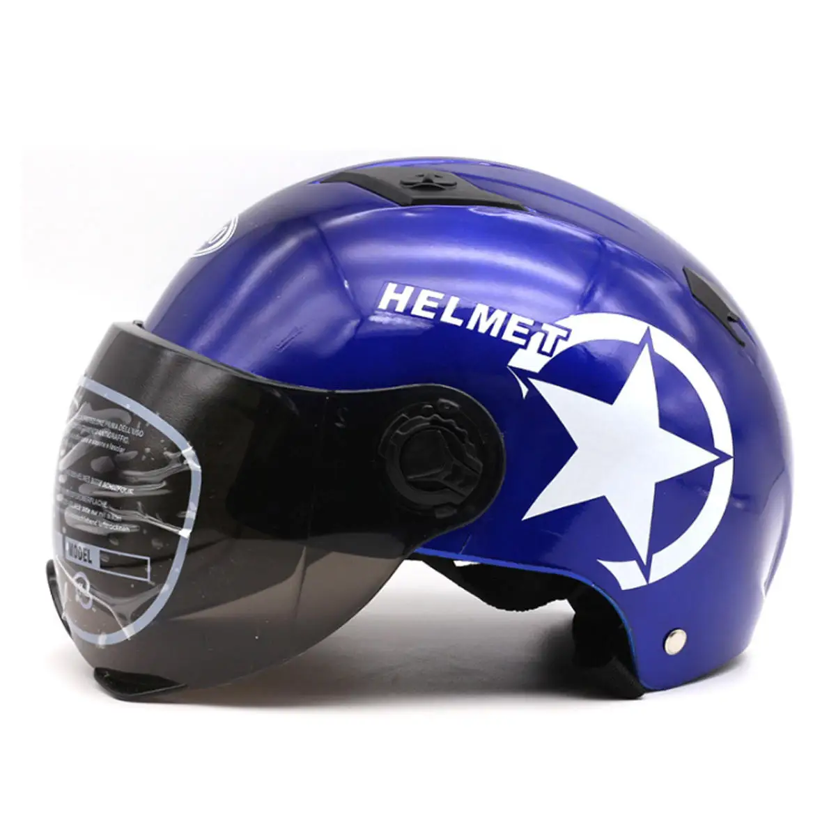 

Motorcycle Helmet Half Open Face Scooter Protection Head Gear