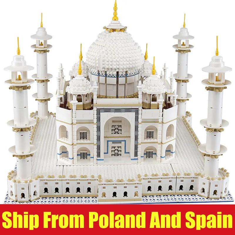 DHL 17008 архитектурный конструктор игрушки 10256 Taj Mahal набор строительных блоков Кирпичи новые сборочные наборы игрушки детские рождественские подарки