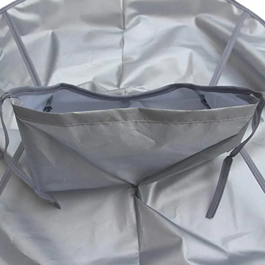 Capa de corte de pelo capa de paraguas plegable para adultos, impermeable, para sal&oacute;n en casa, peluquero, capa de peluquer&iacute;a mediana, gris-4