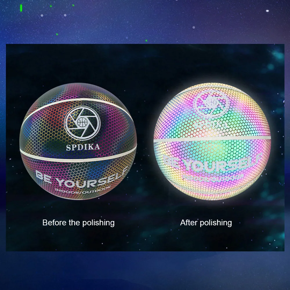 Новый светоотражающий баскетбольный голографический светящийся мяч