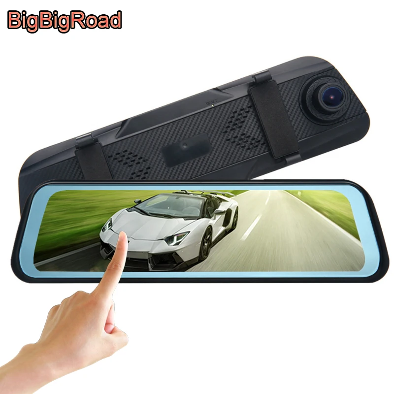 

BigBigRoad Car DVR Dash Camera Dual Lens Stream RearView Mirror IPS Screen For Audi A6L A8L RS Q2 Q3 Q4 Q5 Q6 Q7 Q8 e-tron S1 S3