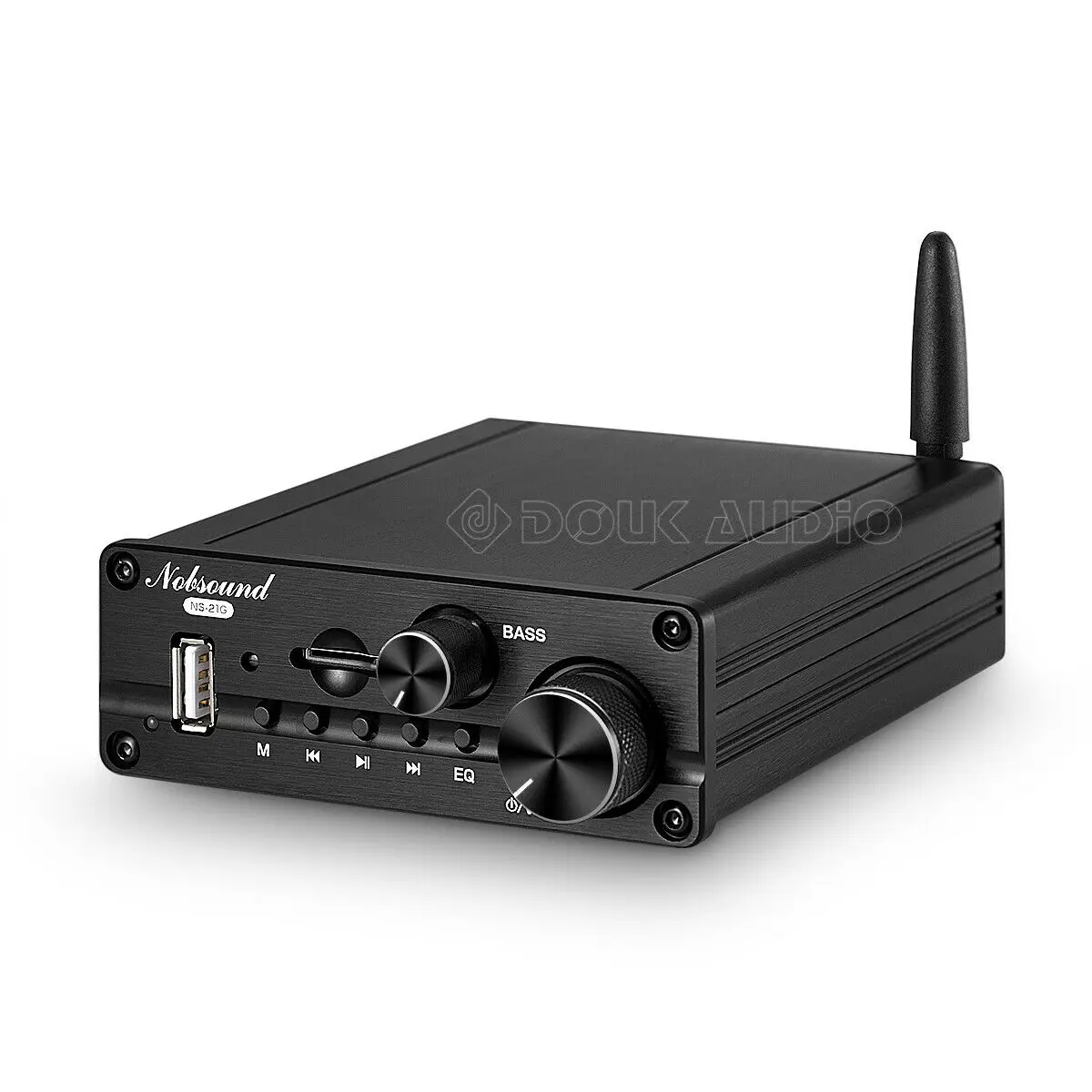 Black Nobsound Mini Bluetooth 5,0 усилитель мощности HiFi стерео аудио сабвуфер Класс D 2,1 канал, Amp USB/AUX музыкальный плеер - Color: Black