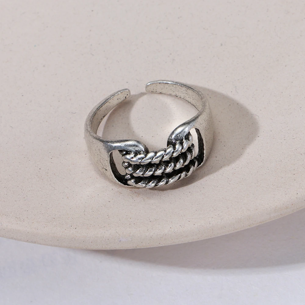 Металлическая цепочка в стиле панк открытые кольца винтажная пряжка для ремня