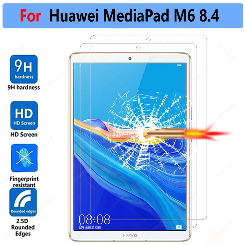 

Закаленное стекло для Huawei MediaPad M6 8,4 дюймов, защита экрана 0,3 мм 9H HD, прозрачная пленка для планшета