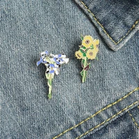 cute brooch alloy badge clothing accessories lacquered enamel brooch iris brooch fashion anti glare buckle sunflower brooch