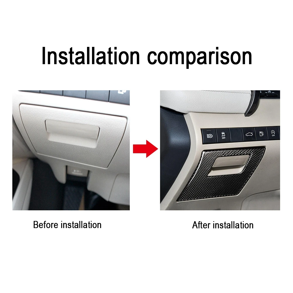

Car Interier Stickers Carbon Fiber Main Driving Storage Box Cover Trim Stickers For Toyota Camry 2018-2019