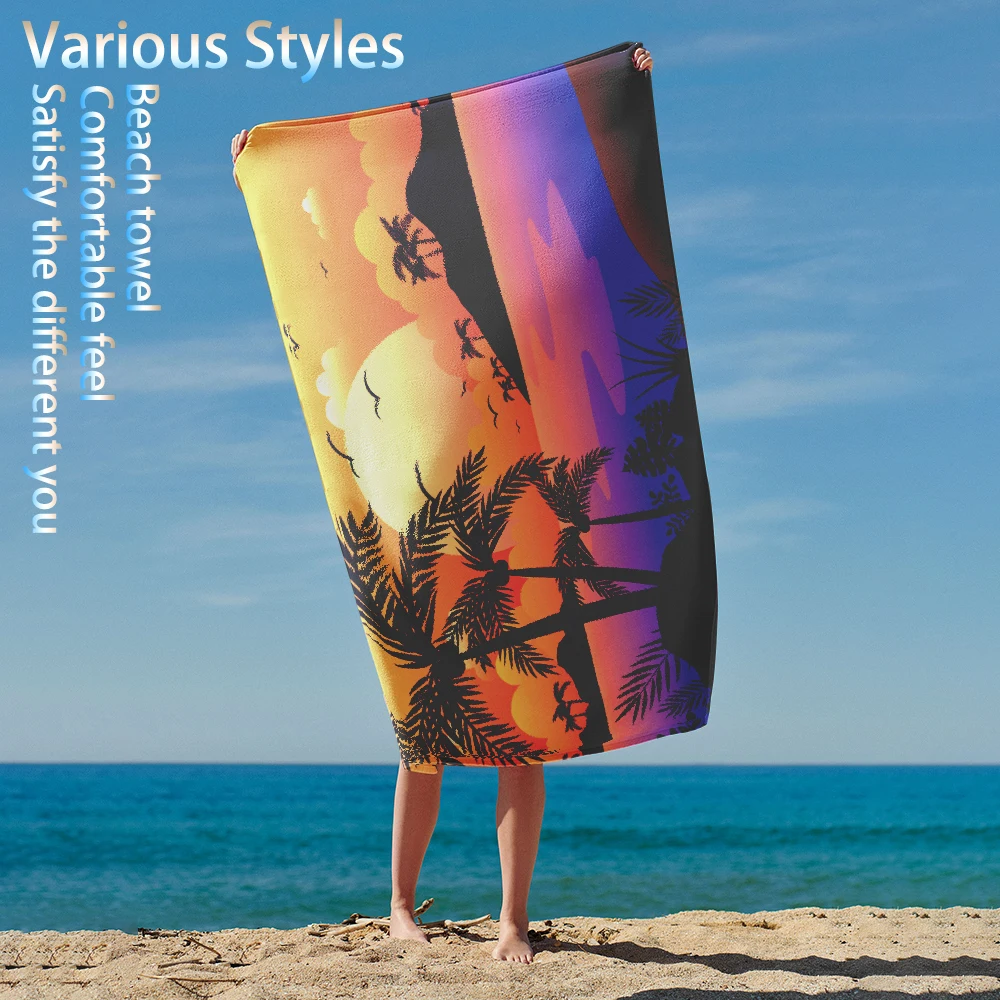 

Fashion Landscape Sand-free Quick-drying Beach Towel Microfiber Bath Towel Beach Mat Towel Mat Yoga Personalization Swimming