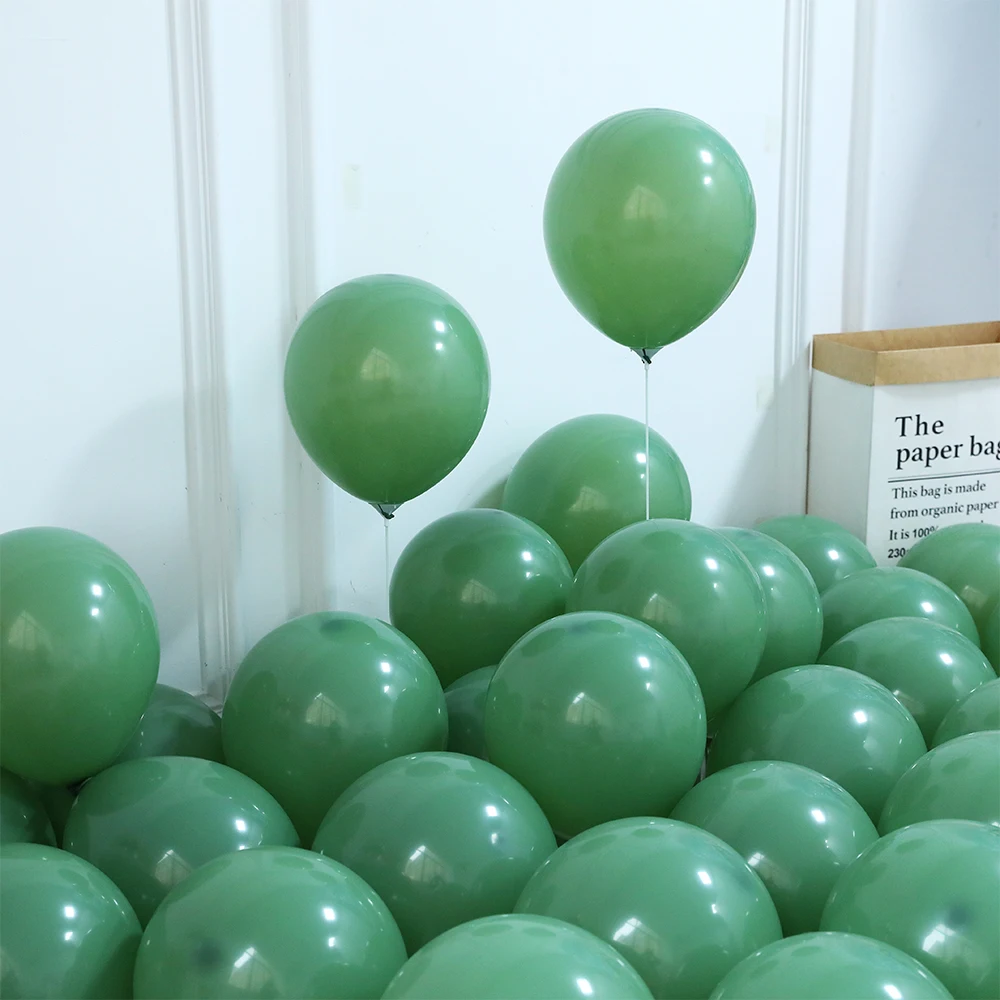 Globos verdes de aguacate, Retro guirnalda de doble piel rosa y verde para Baby Shower, boda, fiesta de cumplea&ntilde;os, decoraci&oacute;n, 128 Uds.-3