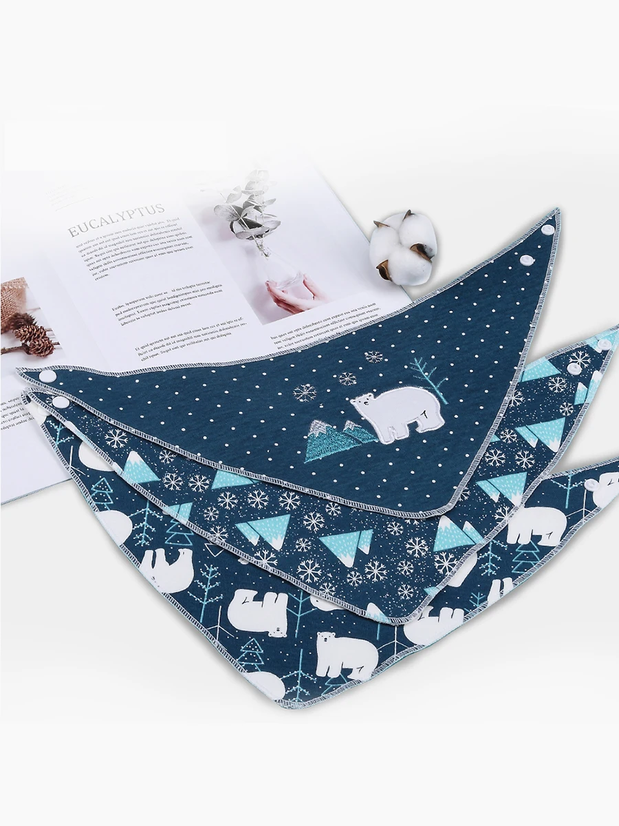 

3 pieces/lot Newborn Baby Boys Girls Cute Saliva Towel Feed e Cotton Bibs Bandana Scarf