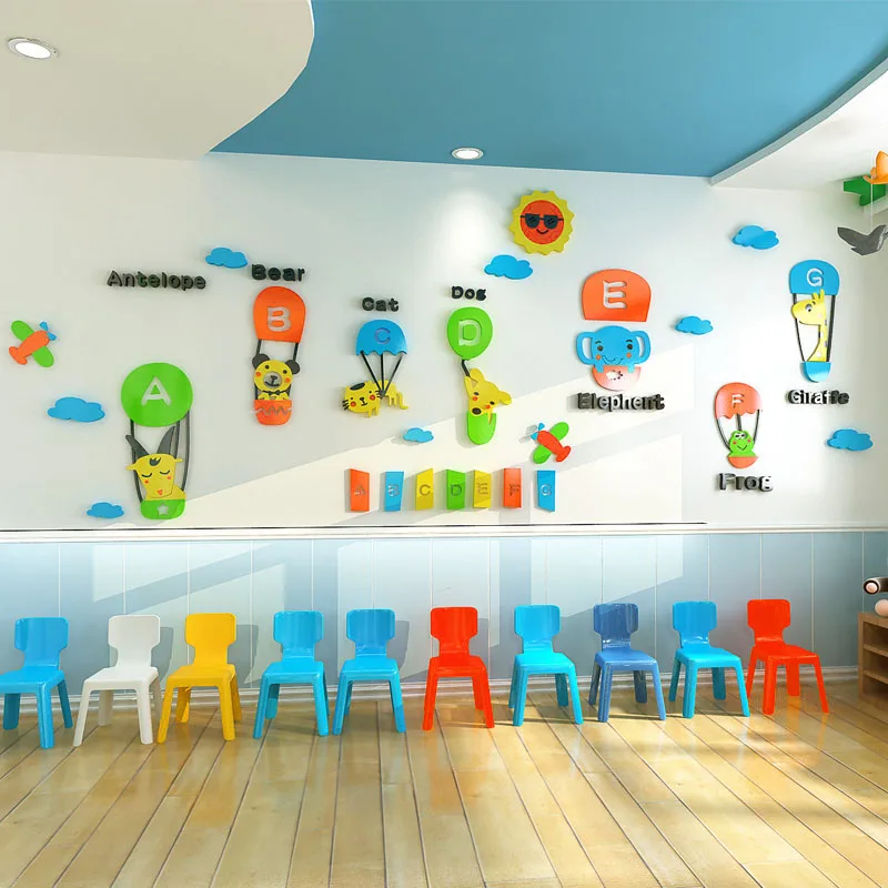Обучающее обучение на английском языке класс украшения стен детская комната 3d