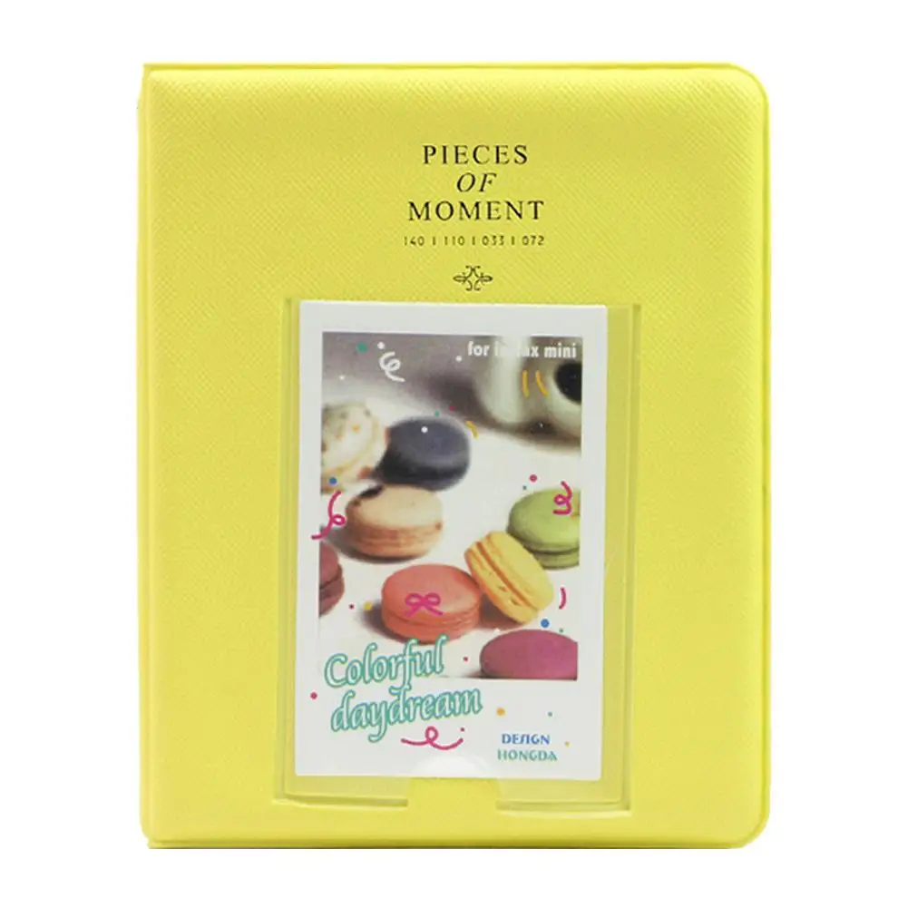 Yellow 68 карманов Мини Фотоальбом для Instant Polaroid чехол для хранения фотографий для Fujifilm Instax Mini Фильм 7s 8 Корея Instax Мини альбом - Цвет: Yellow